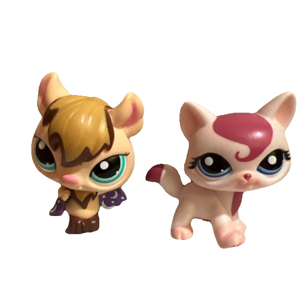 LPS Halloween Set 1679 Princess Cat and 1680 Bat Littlest Pet Shop 2009